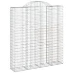 Obokane gabion košare 14 kos 200x50x220/240 cm pocinkano železo - Image 3