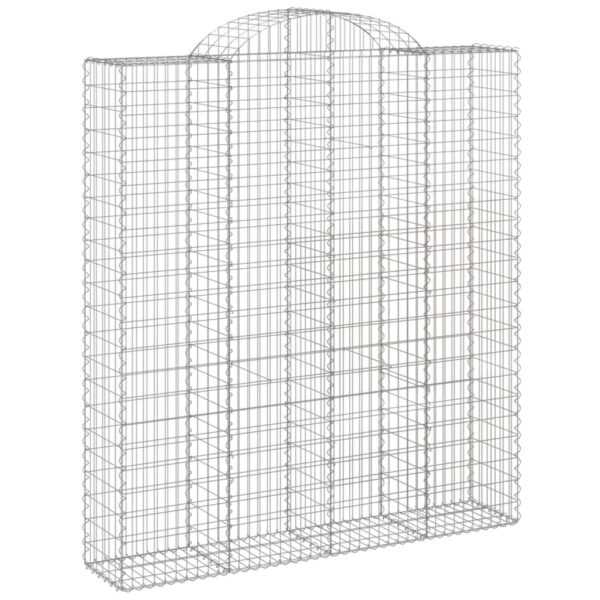 Obokane gabion košare 14 kos 200x50x220/240 cm pocinkano železo - Image 3