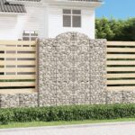 Obokane gabion košare 14 kos 200x50x220/240 cm pocinkano železo