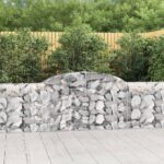 Obokane gabion košare 17 kosov 300x30x80/100 cm cinkano železo