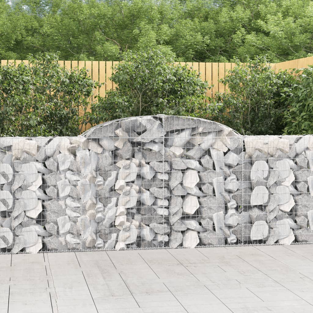 Obokane gabion košare 13kosov 300x30x100/120cm pocinkano železo