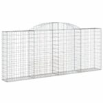 Obokane gabion košare 7 kosa 300x30x120/140 cm pocinkano železo - Image 3