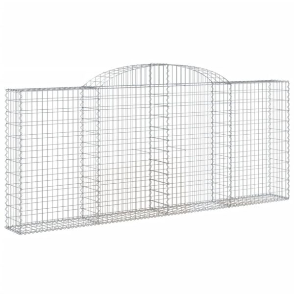 Obokane gabion košare 7 kosa 300x30x120/140 cm pocinkano železo - Image 3