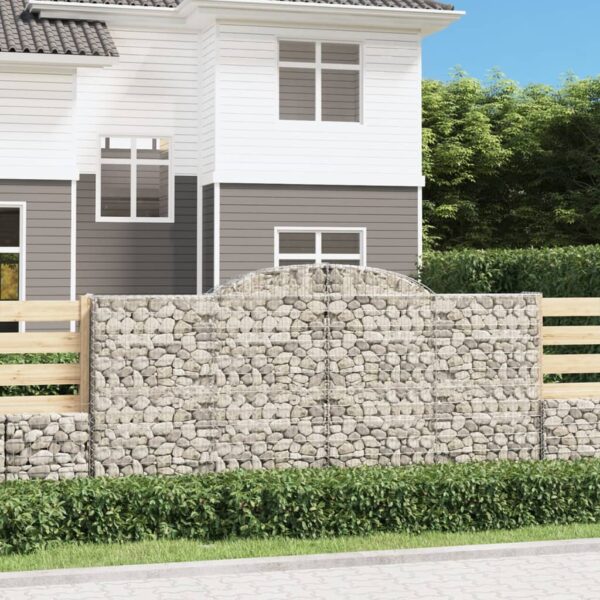 Obokane gabion košare 11 kosi 300x30x140/160cm pocinkano železo