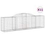 Obokane gabion košare 11 kosa 300x50x80/100 cm pocinkano železo - Image 2