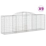 Obokana gabionska košara 9kos 300x50x100/120cm pocinkano železo - Image 2
