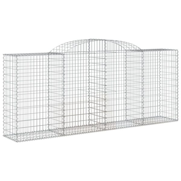 Obokane gabion košare 6 kosa 300x50x120/140 cm pocinkano železo - Image 3