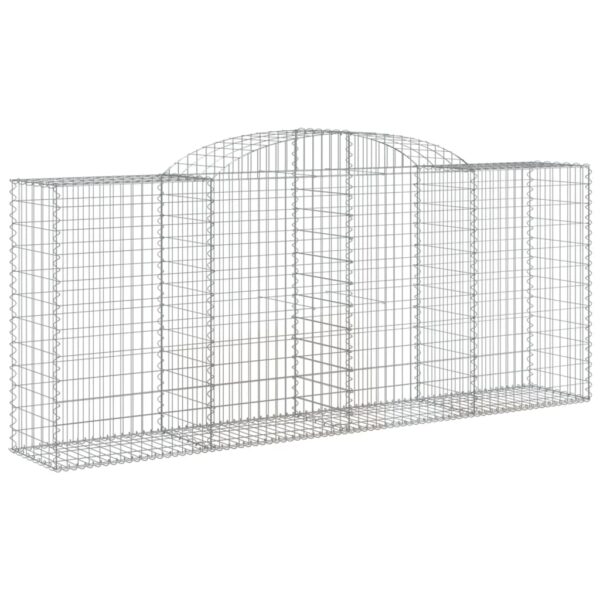Obokane gabion košare 7 kosa 300x50x120/140 cm pocinkano železo - Image 3