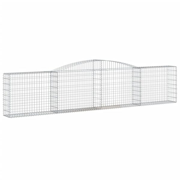 Obokane gabion košare 15 kosov 400x30x80/100 cm cinkano železo - Image 3