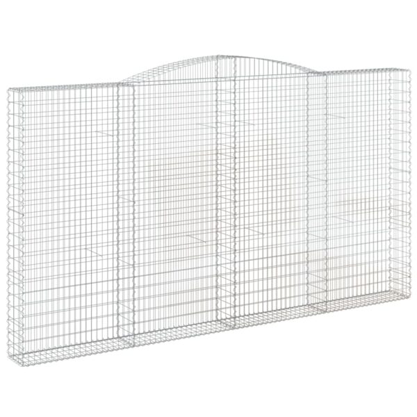Obokane gabion košare 15kosov 400x50x220/240cm pocinkano železo - Image 3