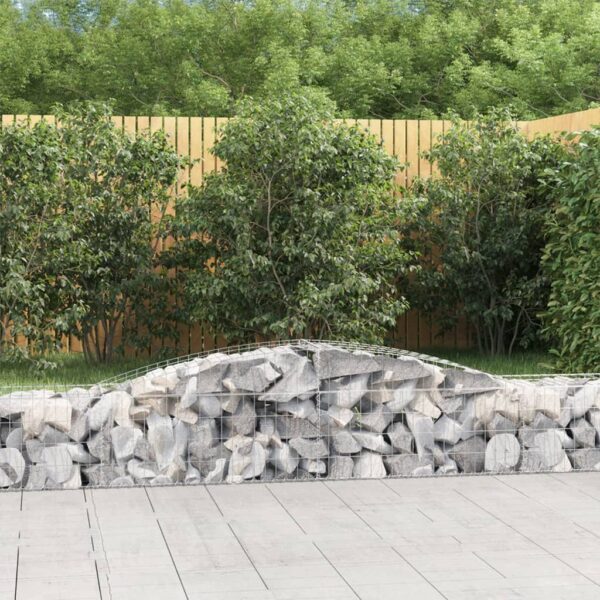 Obokane gabion košare 25 kosa 400x50x40/60 cm pocinkano železo