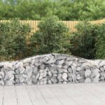 Obokane gabion košare 20 kosa 400x50x60/80 cm pocinkano železo