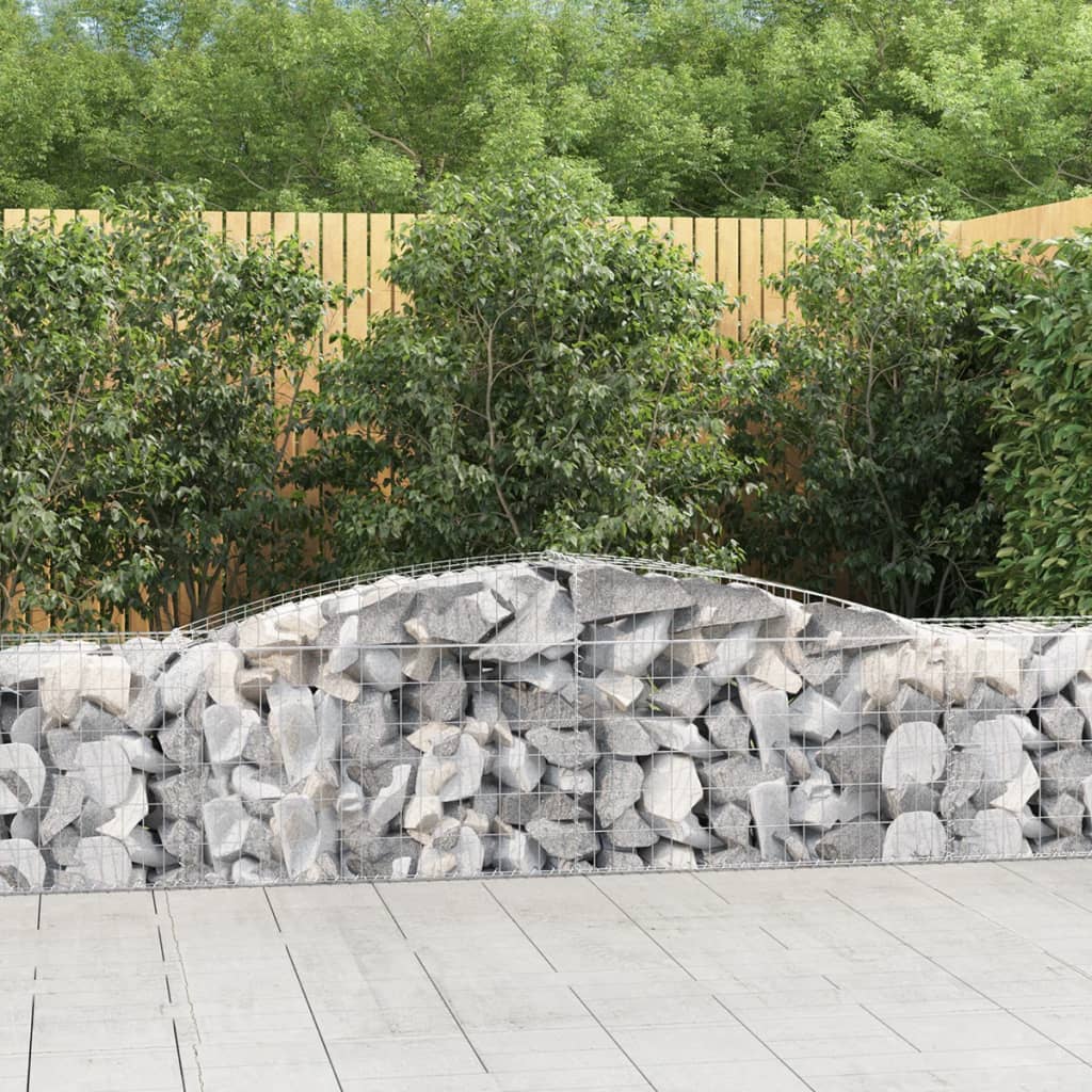 Obokane gabion košare 25 kosa 400x50x60/80 cm pocinkano železo