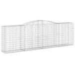 Obokane gabion košare 10 kosov 400x50x120/140cm cinkano železo - Image 3