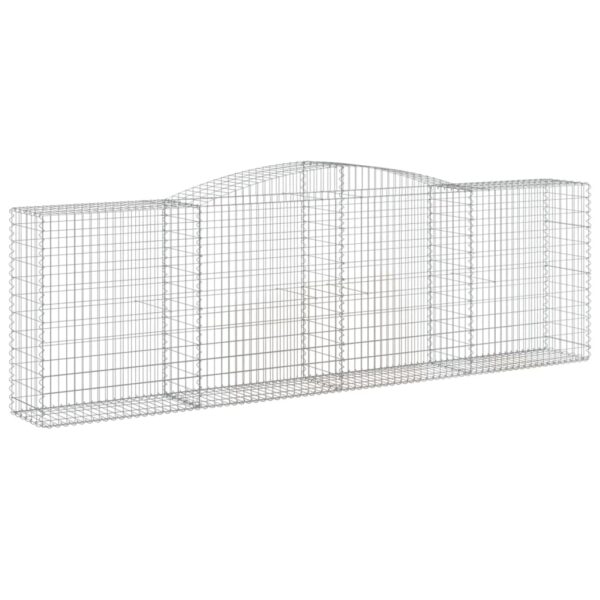 Obokane gabion košare 10 kosov 400x50x120/140cm cinkano železo - Image 3