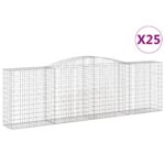 Obokane gabion košare 25kosov 400x50x120/140cm pocinkano železo - Image 2