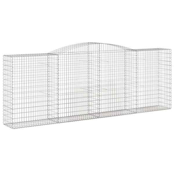 Obokane gabion košare 8 kosov 400x50x140/160cm pocinkano železo - Image 3