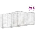Obokane gabion košare 25 kos 400x50x140/160 cm pocinkano železo - Image 2