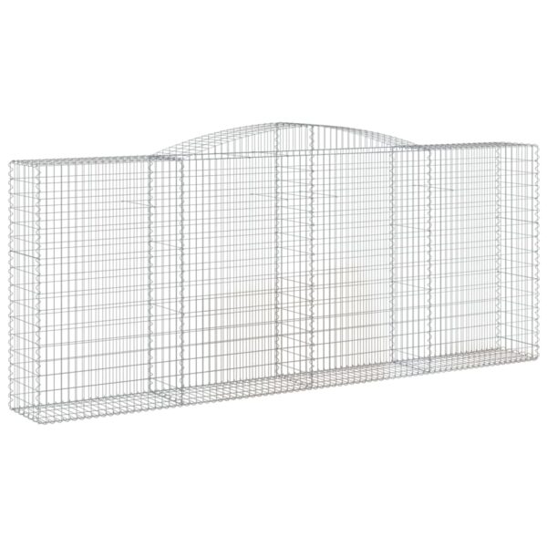 Obokane gabion košare 4 kosi 400x50x160/180 cm pocinkano železo - Image 3