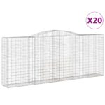Obokane gabion košare 20 kos 400x50x160/180cm pocinkano železo - Image 2
