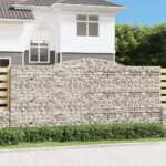 Obokane gabion košare 9 kosov 400x50x180/200cm pocinkano železo