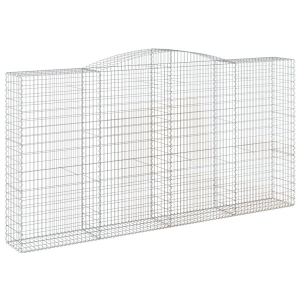 Obokane gabion košare 7 kosa 400x50x200/220 cm pocinkano železo - Image 3