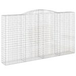 Obokane gabion košare 7 kosa 400x50x220/240 cm pocinkano železo - Image 3