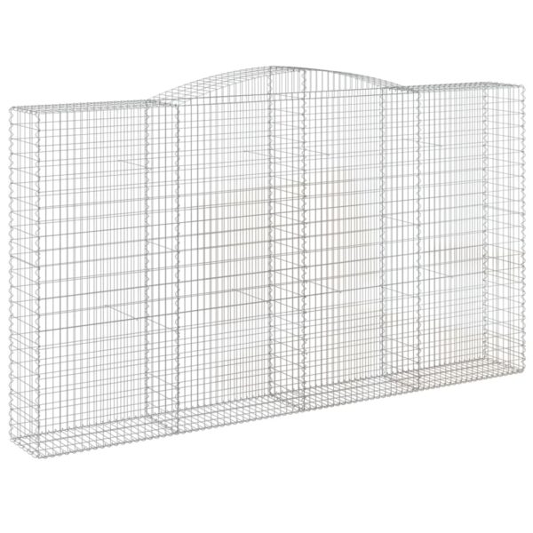 Obokane gabion košare 7 kosa 400x50x220/240 cm pocinkano železo - Image 3
