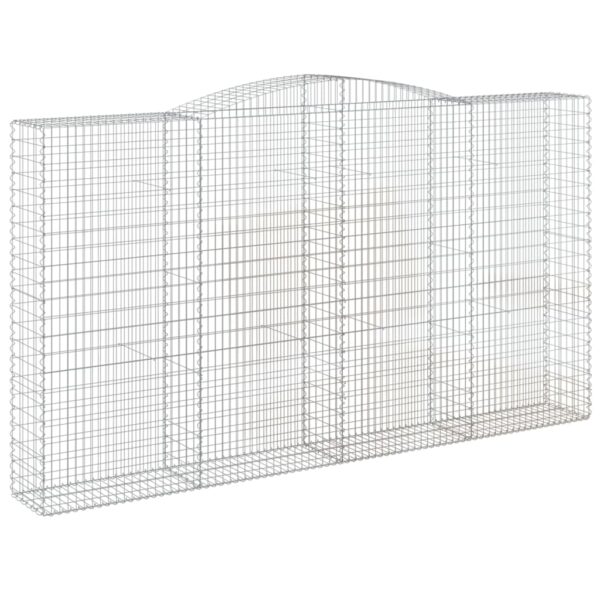 Obokane gabion košare 8 kosa 400x50x220/240 cm pocinkano železo - Image 3