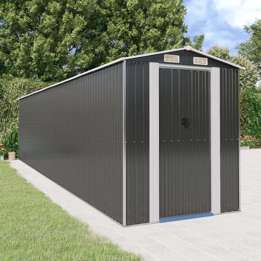 Vrtna lopa antracitna 192x855x223 cm pocinkano jeklo