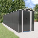 Vrtna lopa antracitna 192x1021x223 cm pocinkano jeklo