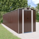 Vrtna lopa temno rjava 192x855x223 cm pocinkano jeklo