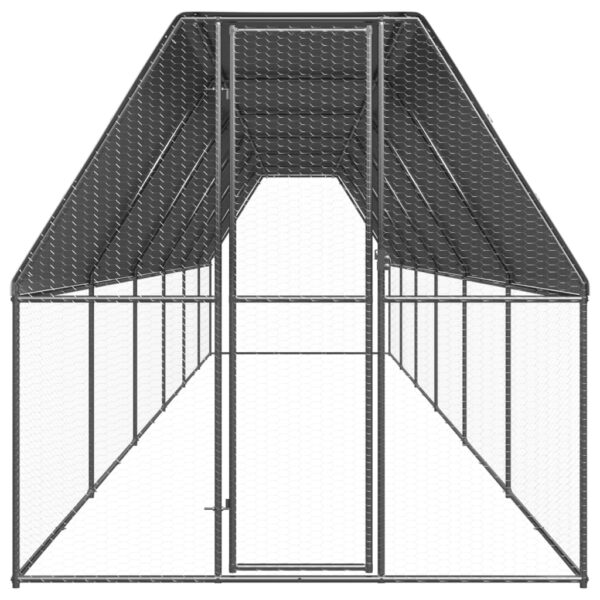 Zunanji kokošnjak 2x12x2 m pocinkano jeklo - Image 2