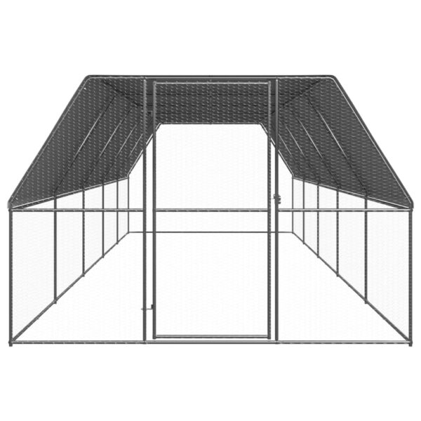 Zunanji kokošnjak 3x10x2 m pocinkano jeklo - Image 2