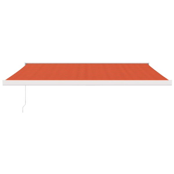Zložljiva tenda oranžna in rjava 4,5x3 m blago in aluminij - Image 3