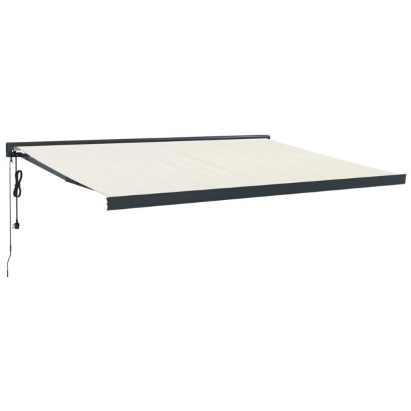Zložljiva tenda krem 4x3 m blago in aluminij - Image 2