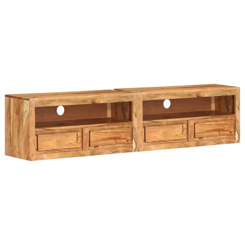 TV omarica 2 kosa 88x30x40 cm trden akacijev les