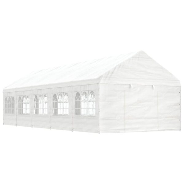 Paviljon s streho bel 11,15x4,08x3,22 m polietilen