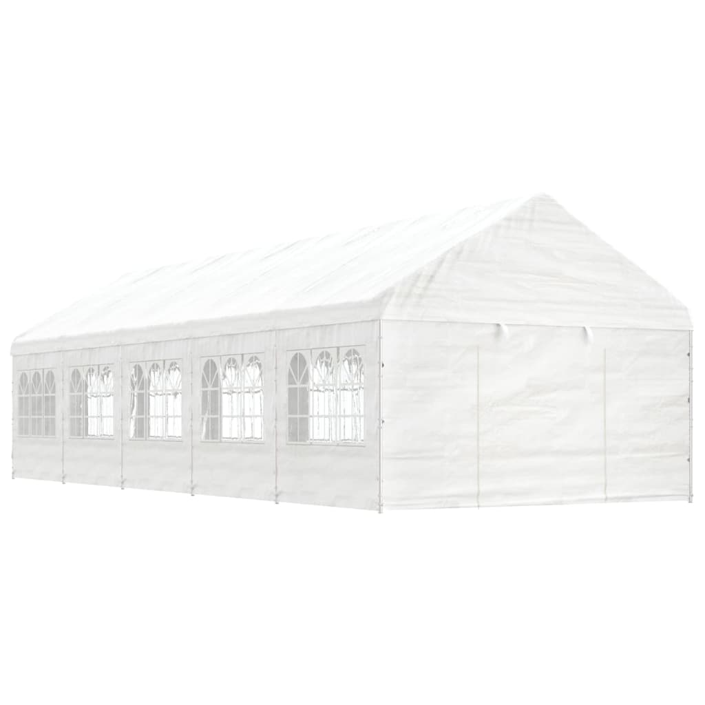 Paviljon s streho bel 11,15×4,08×3,22 m polietilen