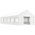 Paviljon s streho bel 11,15x4,08x3,22 m polietilen - Image 2