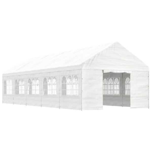 Paviljon s streho bel 11,15x4,08x3,22 m polietilen - Image 2
