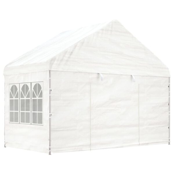 Paviljon s streho bel 11,15x4,08x3,22 m polietilen - Image 3