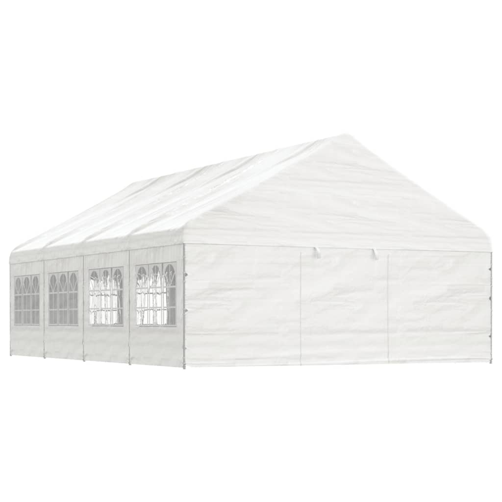 Paviljon s streho bel 8,92×5,88×3,75 m polietilen
