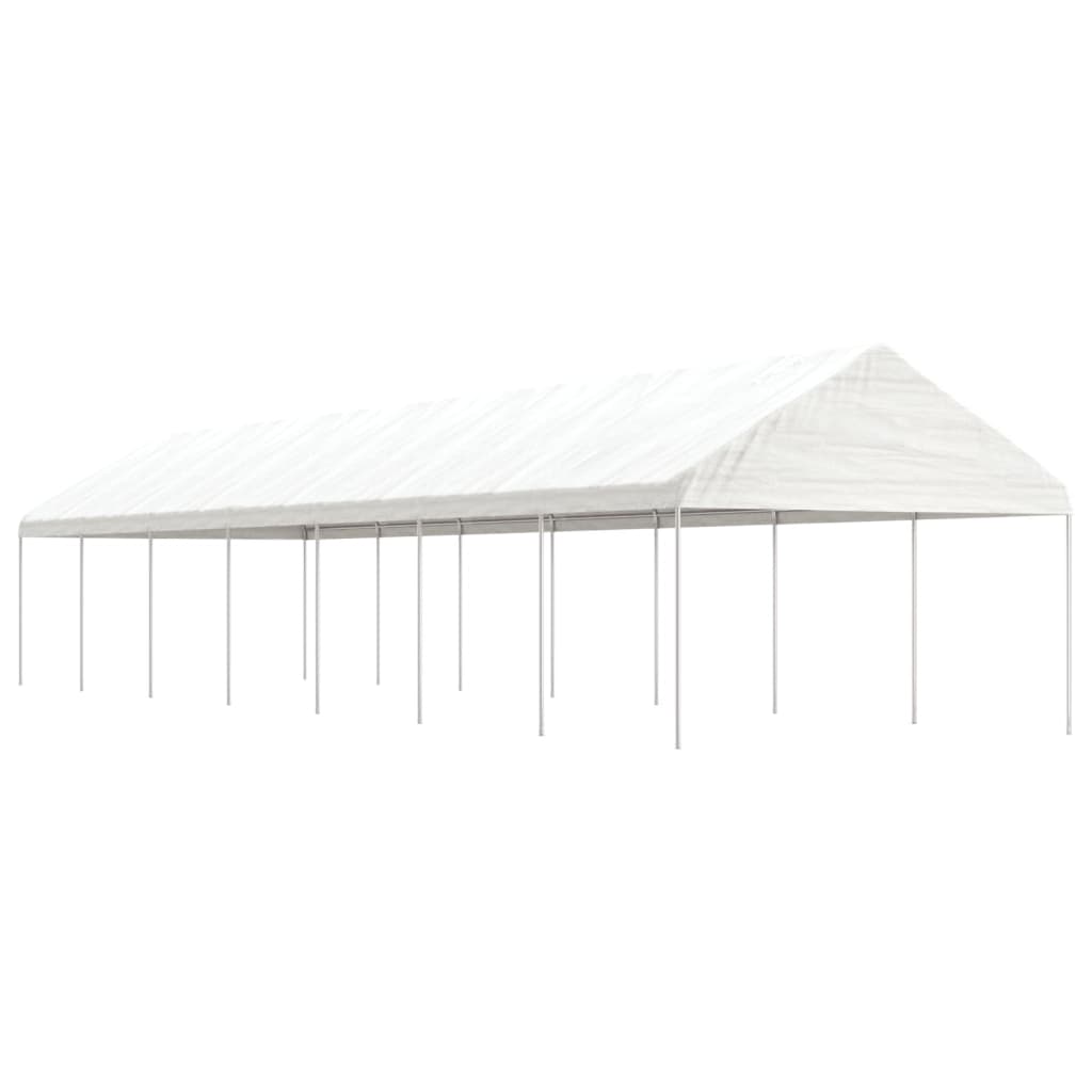 Paviljon s streho bel 15,61×4,08×3,22 m polietilen
