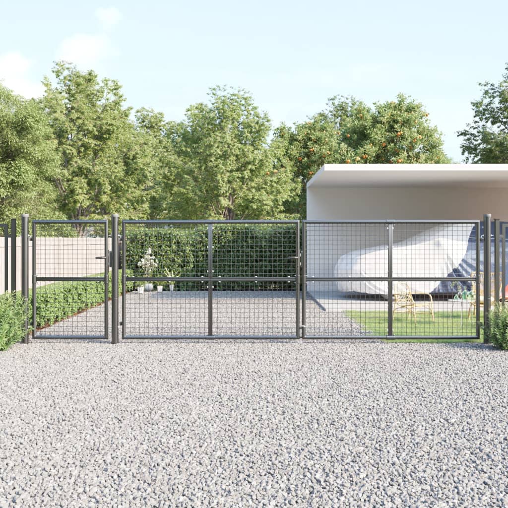 Mrežasta vrtna vrata antracit 500×175 cm pocinkano jeklo