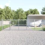 Mrežasta vrtna vrata srebrna 500x175 cm pocinkano jeklo