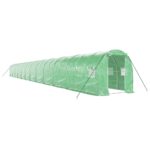 Rastlinjak z jeklenim ogrodjem zelen 48 m² 24x2x2 m - Image 2
