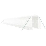 Rastlinjak z jeklenim okvirjem bel 40 m² 20x2x2 m - Image 2