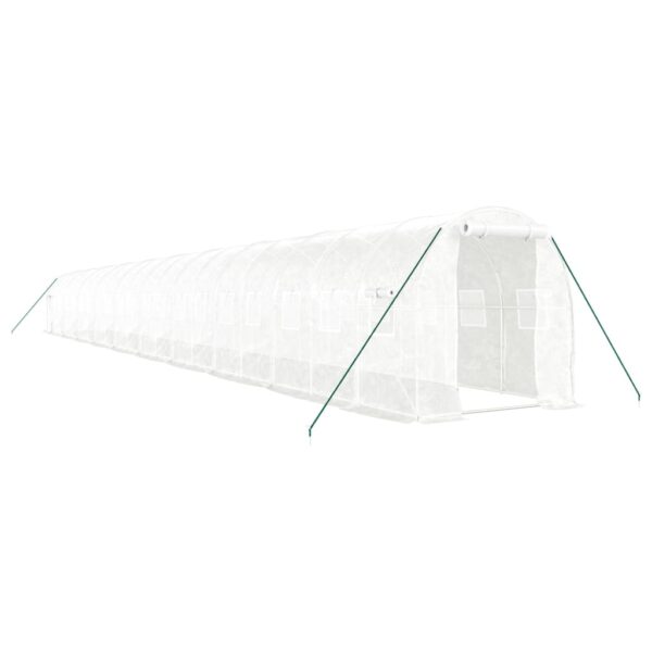 Rastlinjak z jeklenim okvirjem bel 40 m² 20x2x2 m - Image 2