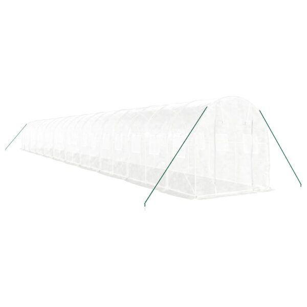 Rastlinjak z jeklenim okvirjem bel 40 m² 20x2x2 m - Image 3